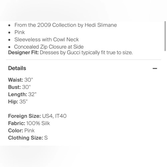 GUCCI Silk Dress Pink Fuschia Belted Cowl Neck Mini 2009 Vintage Hedi Slimane 40 - Picture 8 of 8